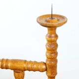 Mid-century wooden candle holder, Czechoslovakia, 1950s