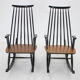 Rocking-chairs en hêtre de Varjosen Puunjalostus dans les années 1960, Finlande