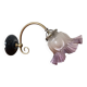Swan neck wall light in brass with glass tulip.