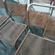 Six chairs" scoubidou" in bronze color