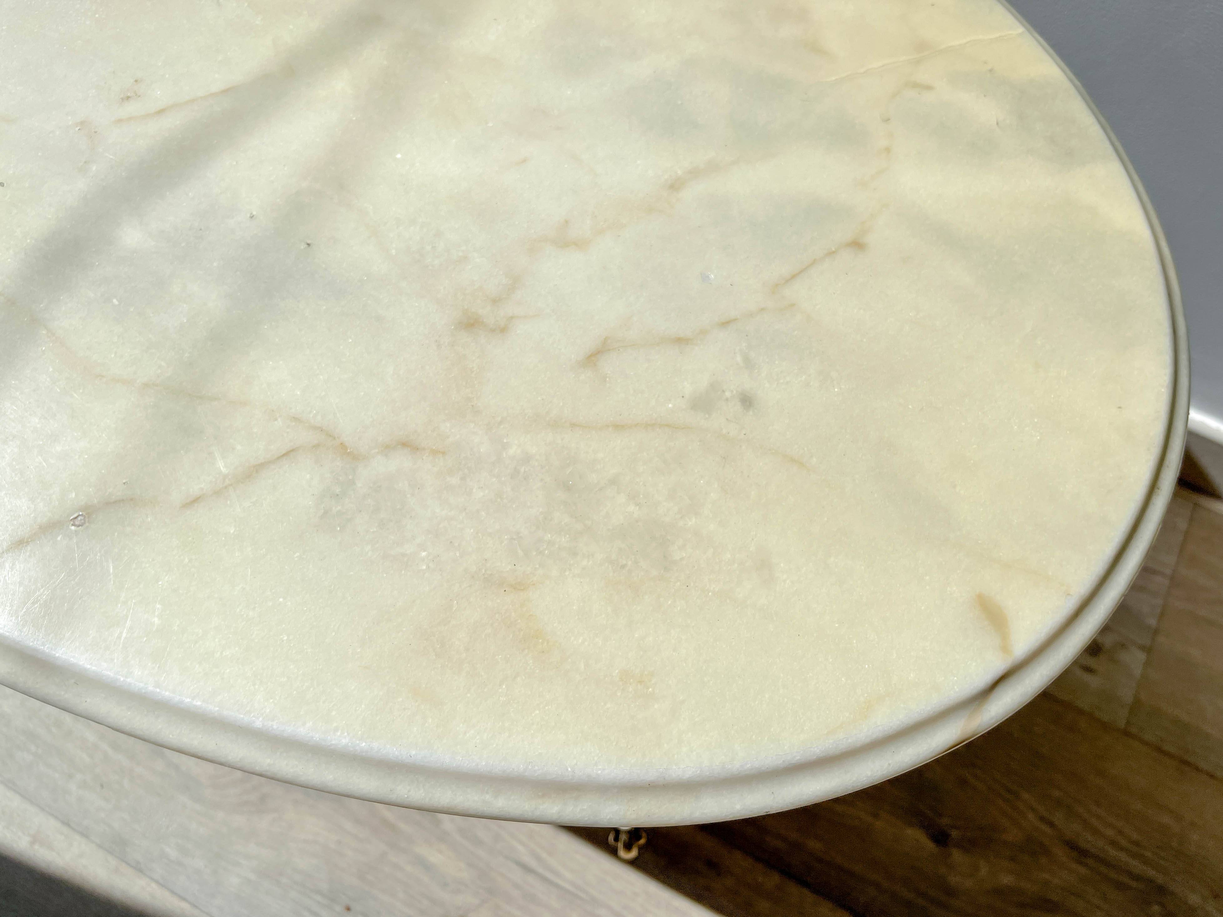 Vintage marble and bronze coffee table