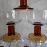 Set of 6 vintage walking glasses