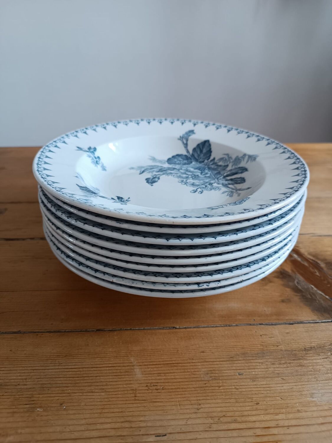 Set of 9 iron earth plates