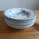 Set of 9 iron earth plates