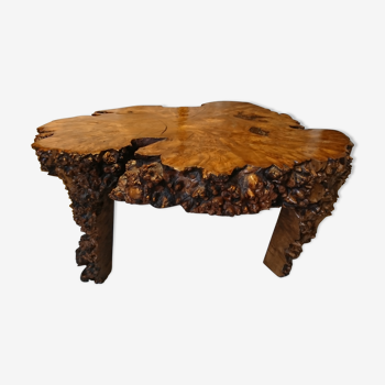 Coffee table Magnifier massive Elm