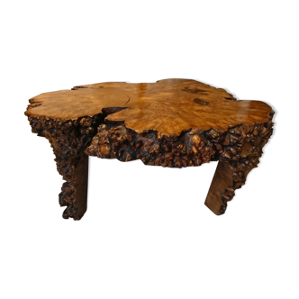 Coffee table Magnifier massive Elm