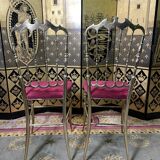 Pair of Italian chiavari chairs in solid brass