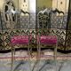 Pair of Italian chiavari chairs in solid brass