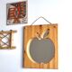 Miroir rectangulaire pomme en bois de pin et corde