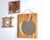 Miroir rectangulaire pomme en bois de pin et corde