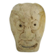 Netsuke old large bone mask japan grimacing character. 19th century
