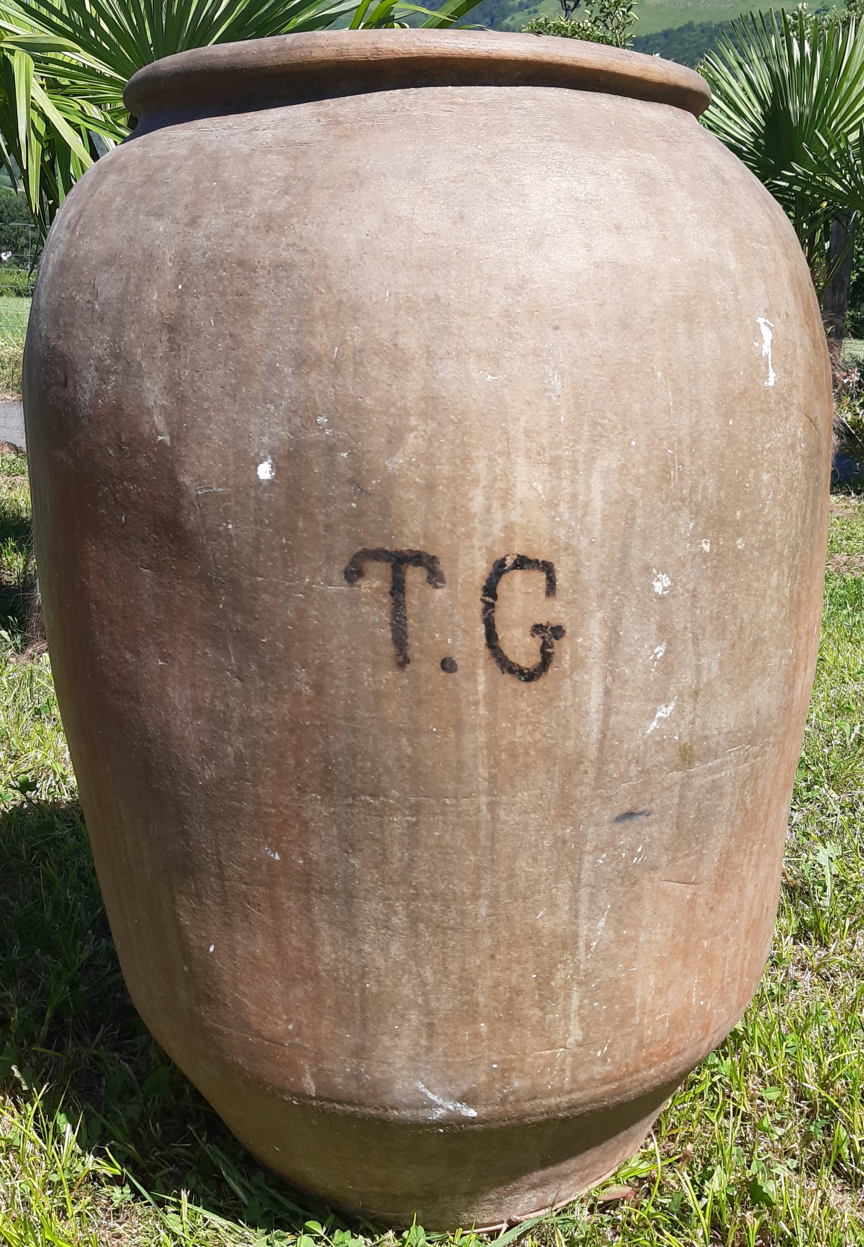 Pair of olive oil jars (or "tinajas"), Spain, 19th century