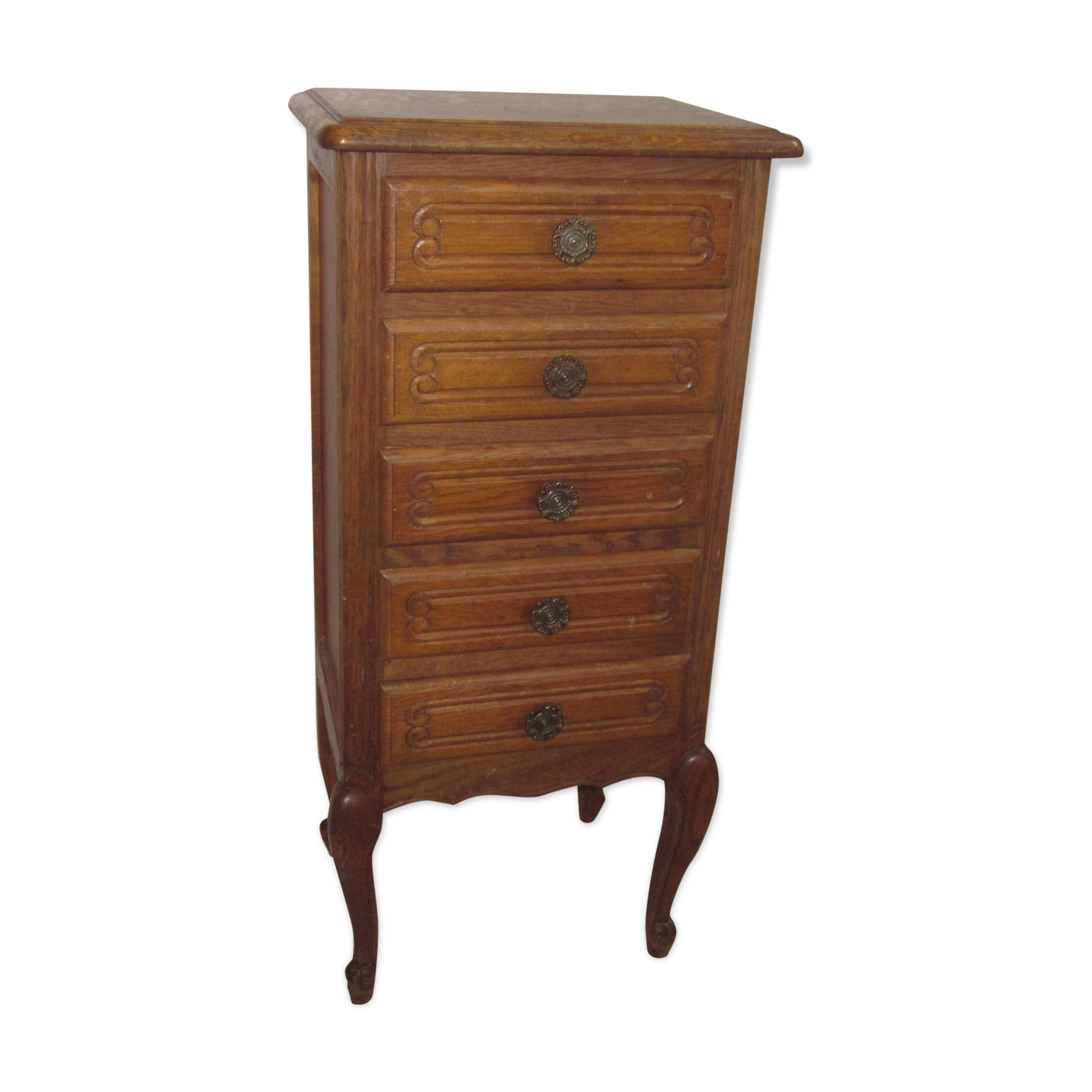 Commode a 5 tiroirs en chêne massif