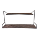 Wall shelf, metal and rattan
