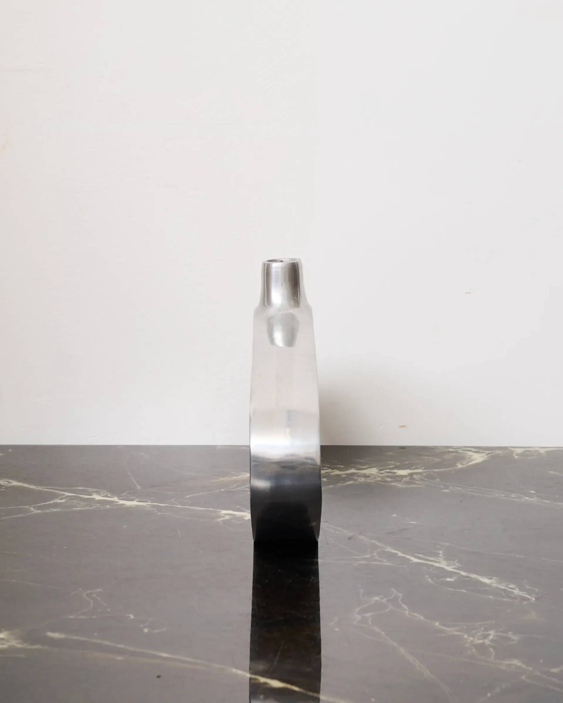 Aluminium cast vase "Ovoid", 1970s