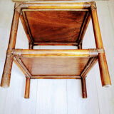 Rattan side table