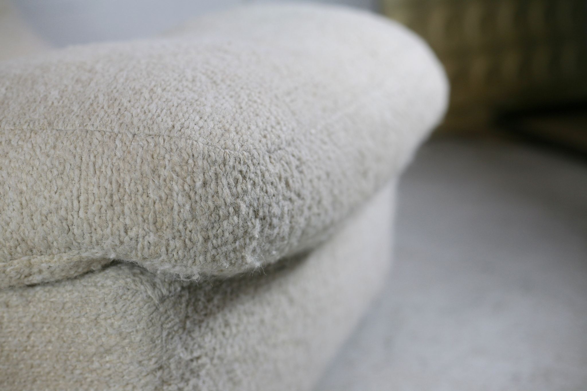 Chair "Space Age" in unbleached wool, France, circa 1970