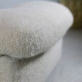 Chair "Space Age" in unbleached wool, France, circa 1970