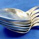 6 silver-plated metal tablespoons Christofle model Crossed Ribbons