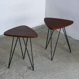 Paire de tables d'appoint années 50 - Design italien - Décoration vintage - Isa - Campo - Medea