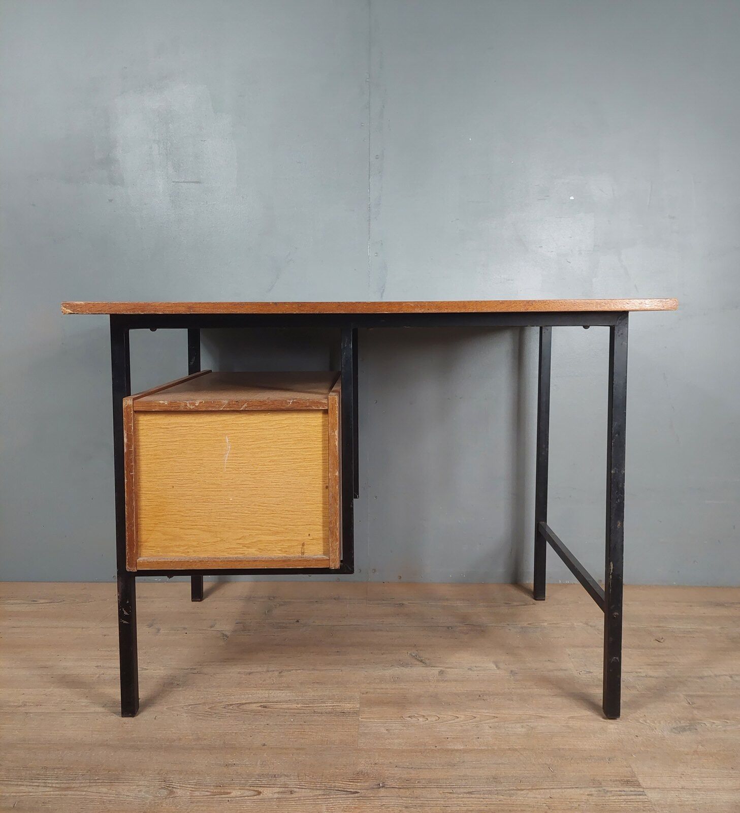 Vintage wood and iron desk