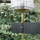 Lustre suspension eclairage vintage lineaire a 2 tetes 1950