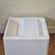 Side table with fiberglass storage Berthier style, 1970s, 50 cm