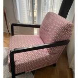 Fuchsia and cream designer club armchair