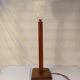 Old Art Deco table lamp 70 cm Mazda style in solid wood