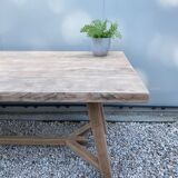Farmhouse table walnut stripped 200 cm