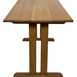 Vintage shaker dining table in oak minimalist design 70's