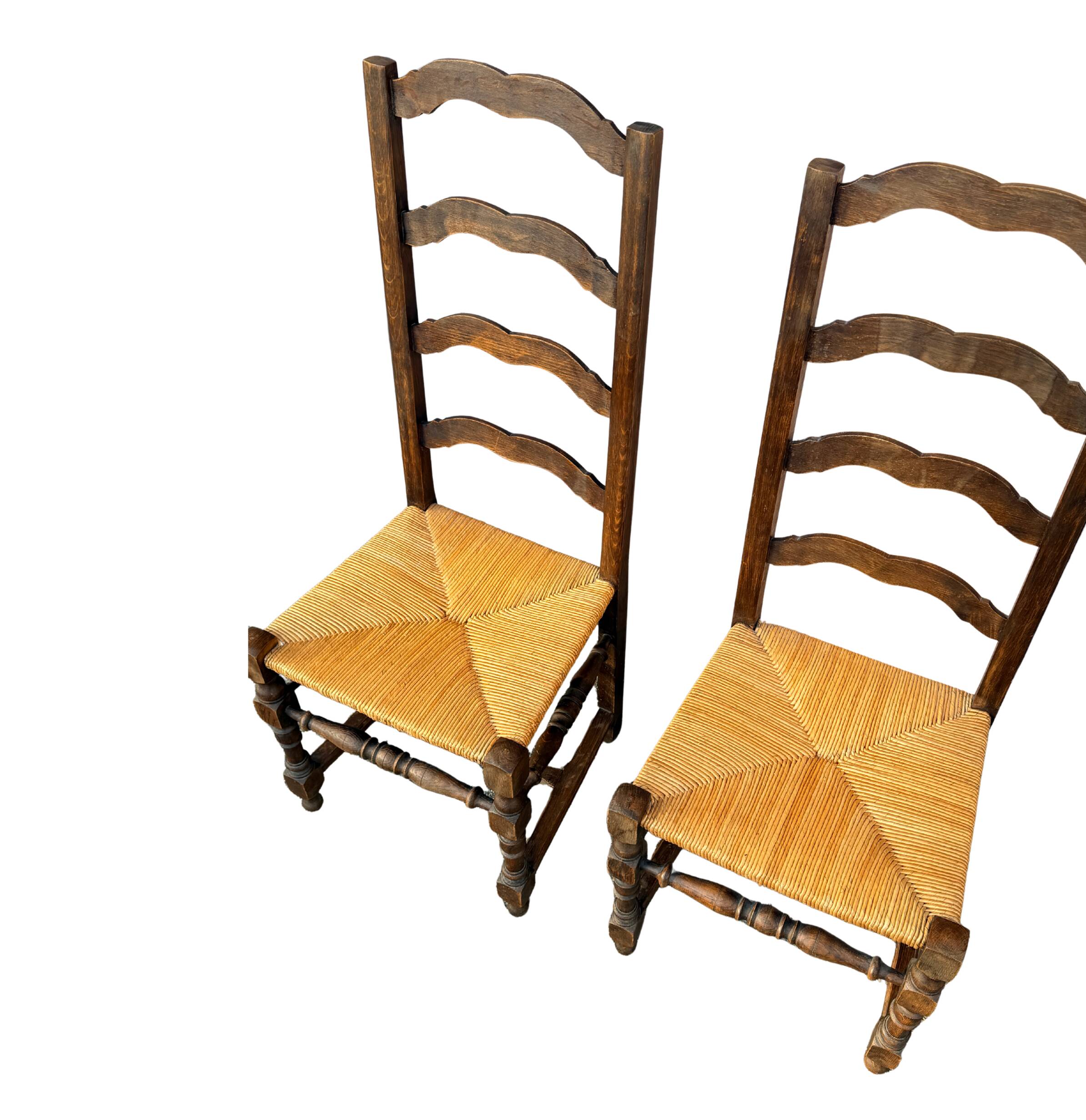Set of 2 solid wood chairs