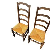Set of 2 solid wood chairs