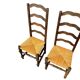 Set of 2 solid wood chairs