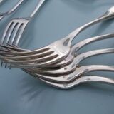 10 Christofle silver metal forks