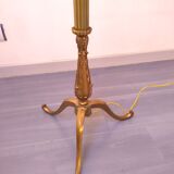 Floor lamp gilded bronze tripod 4 fires