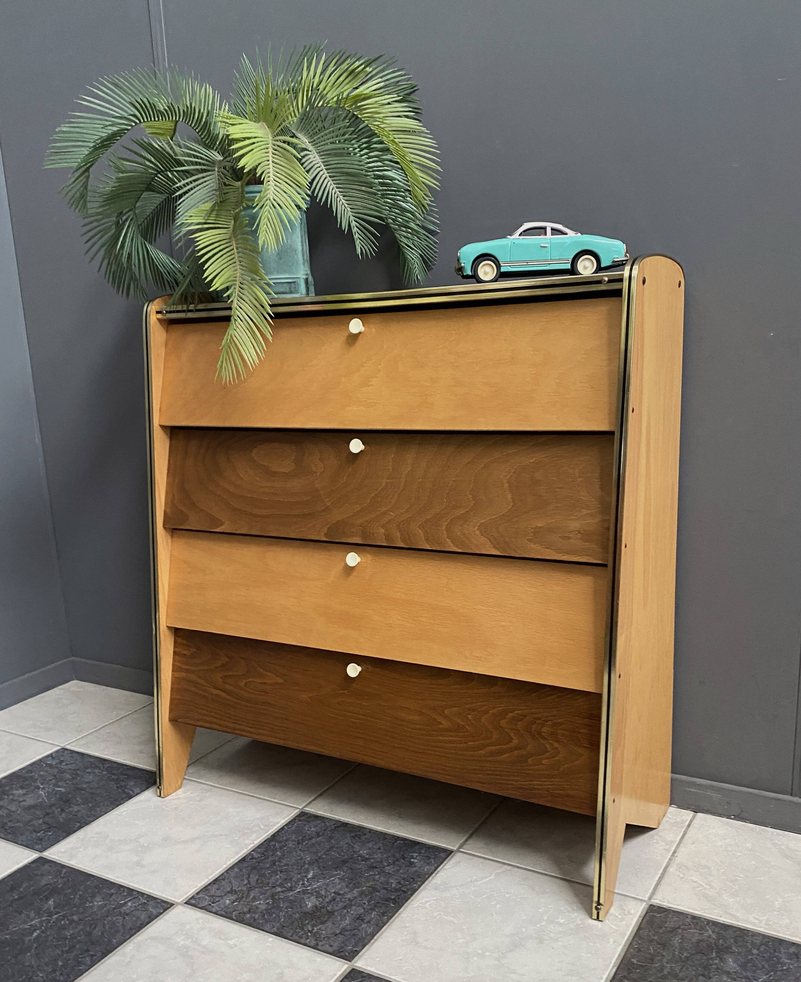 Wooden shoe cabinet, 1960s
