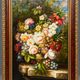 Nature morte signée avec des fleurs.