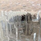 Round ceiling lamp in bulled glass / vintage 60s/70s