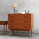 Scandinavian chest of drawers and bedside table from the 50s/60s, vintage teak