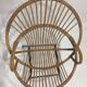 Fauteuil rotin coquille