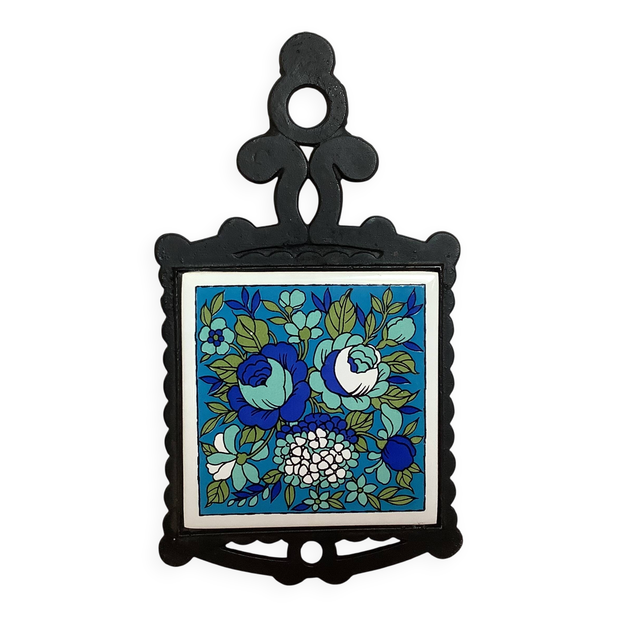 Blue teapot trivet Japan