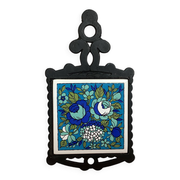 Blue teapot trivet Japan