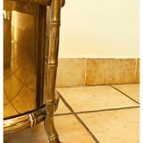 Pot de fleurs vintage en laiton faux bambou Maison Bagues