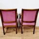 Deux fauteuils à crosse en bois