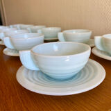 Art Deco coffee service in blue opaline