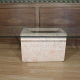 Travertine coffee table