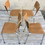 Set of 4 retro chairs in formica