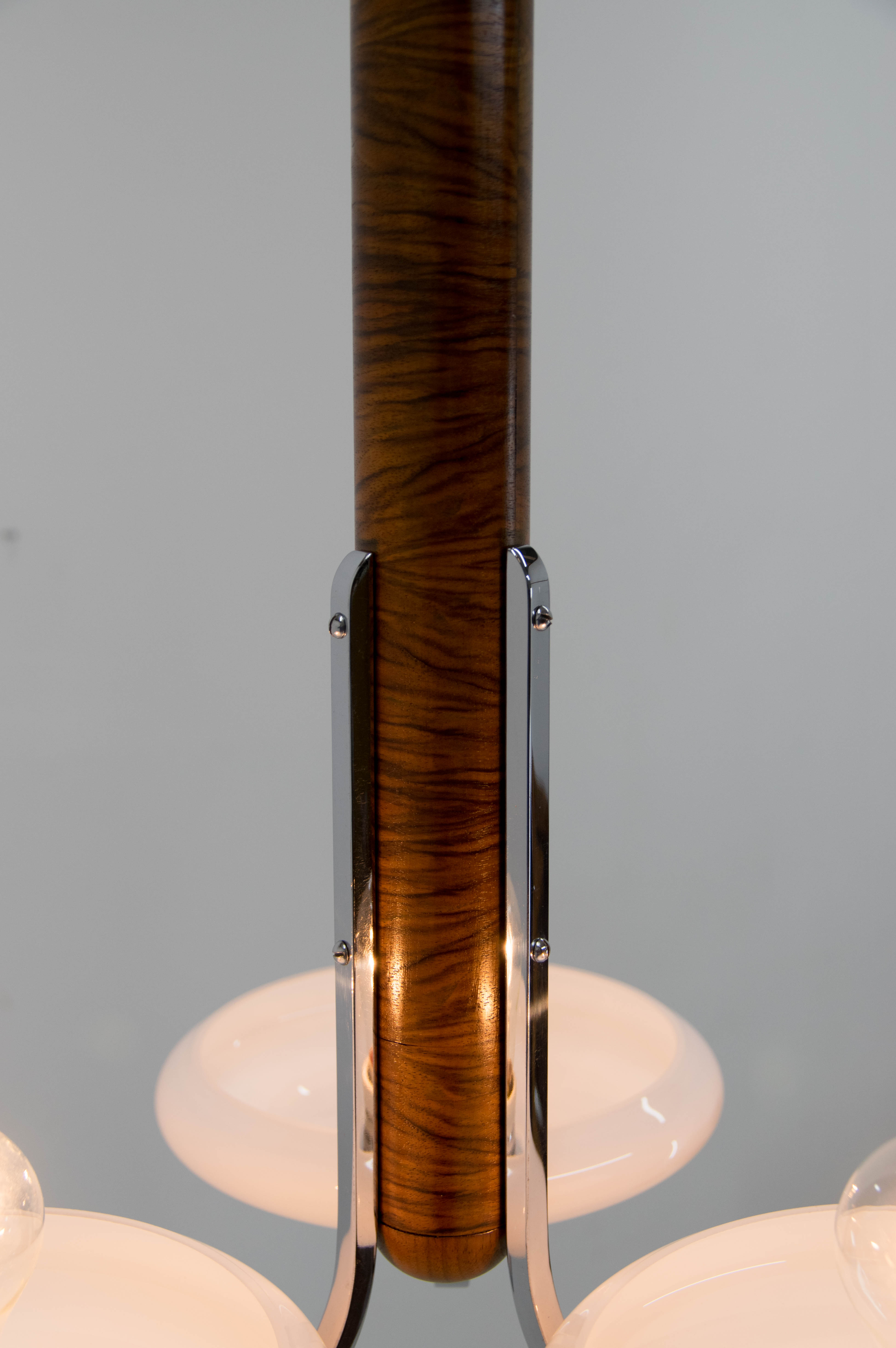 Art Deco or Bauhaus Chandelier by Jindrich Halabala for UP zavody, 1930s