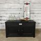 Black patina low sideboard